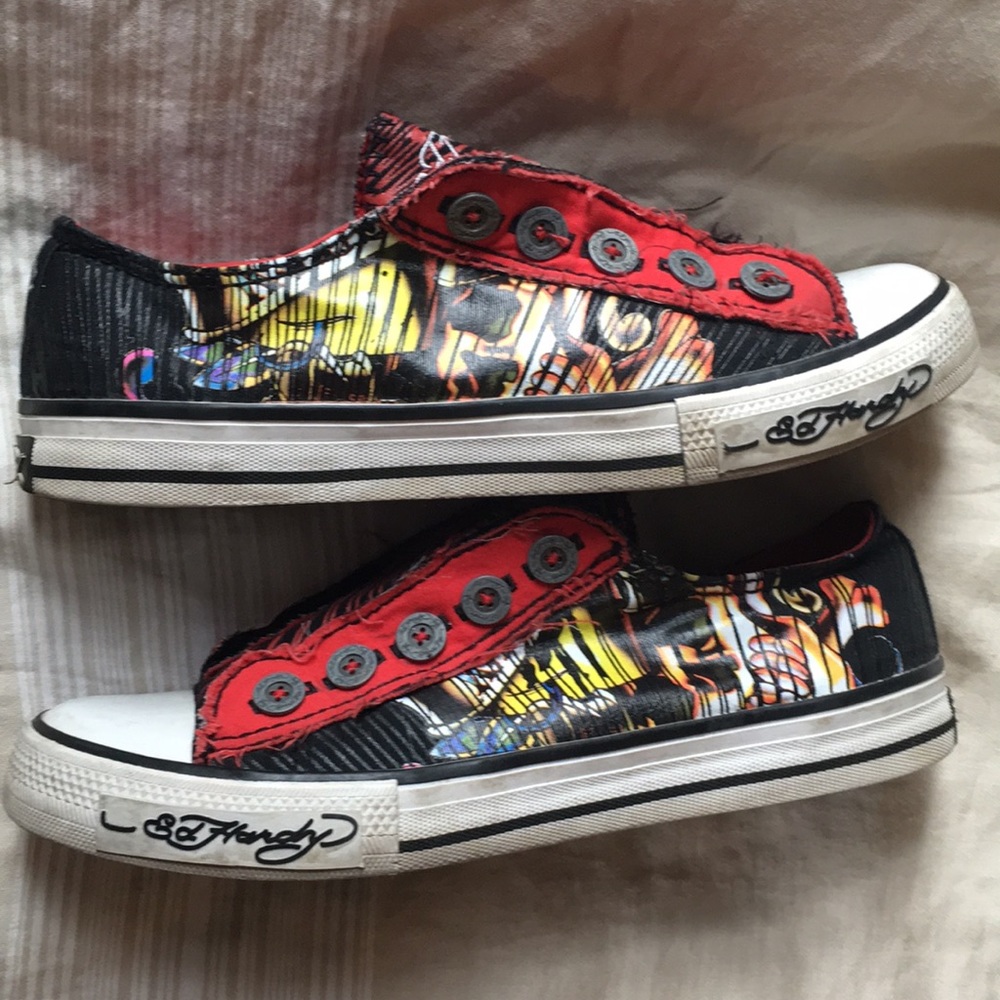 Ed hardy slip ons